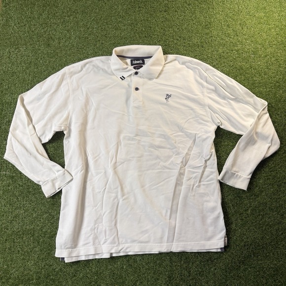 Ashworth Other - Vintage Y2K Ashworth Polo Shirt XL Mens White Embroidered Logo Long Sleeve Golf